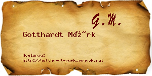 Gotthardt Márk névjegykártya